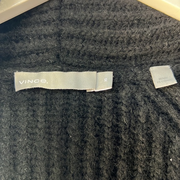 Vince Ribbed Wool Cardigan XS Black - Picture 5 of 7